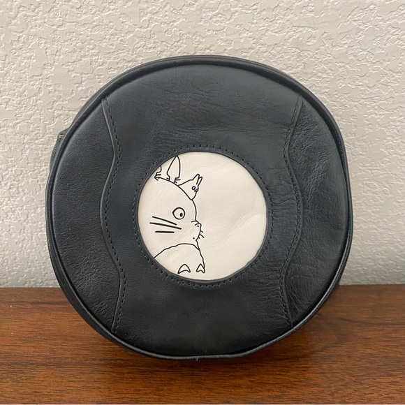 Cute Anime Round Circle My Neighbor Totoro Leather Crossbody Bag T6 - Picture 10 of 16